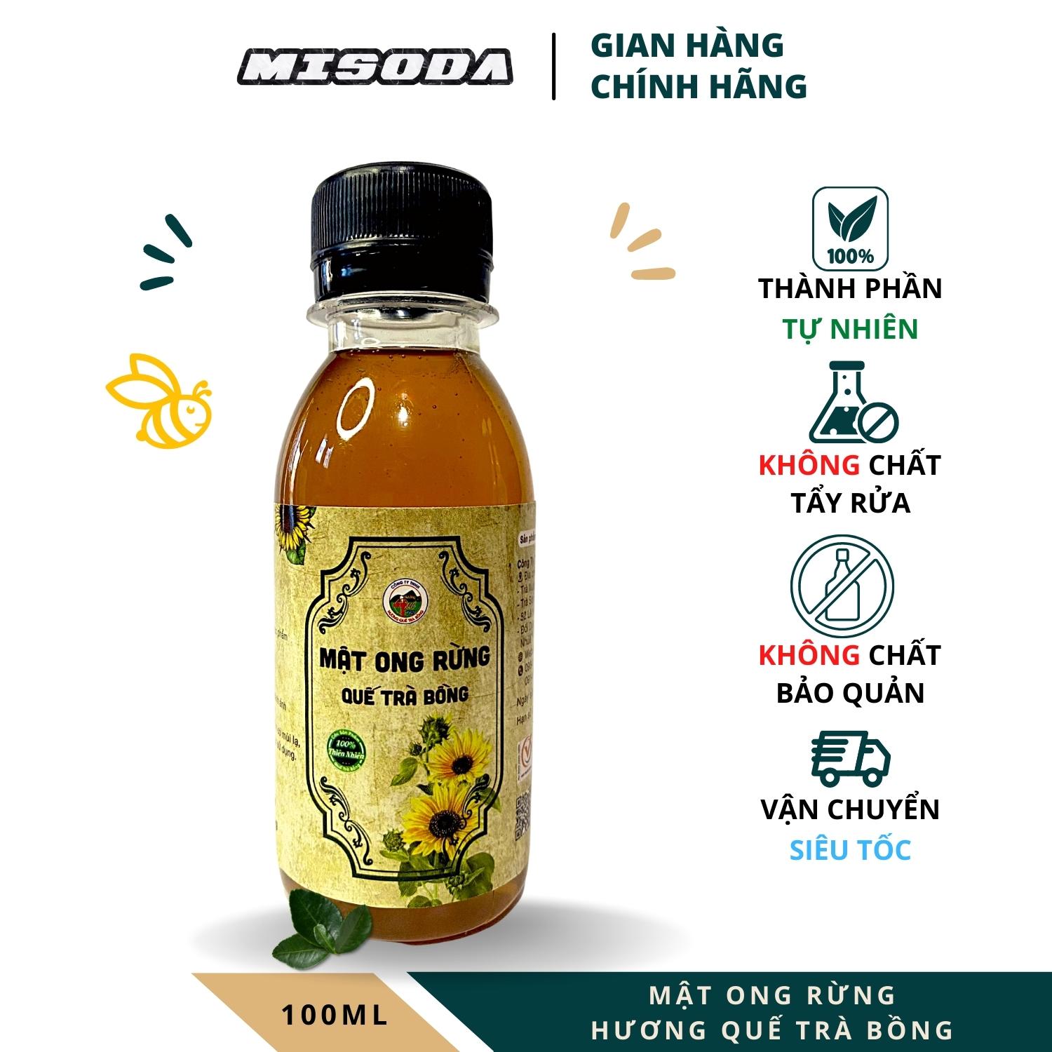 Mật ong rừng nguyên chất Hương Quế Trà Bồng 100ml, có lợi cho sức khỏe, đặc sản Quảng Ngãi