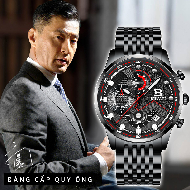 Đồng Hồ Nam BUVATI BLEE Anh Quốc - Dây Đúc - Khóa Bướm Cao Cấp, Đồng hồ nam cao cấp, Đồng Hồ Đeo Tay, Đồng hồ nam chống nước, Đồng hồ nam đẹp, Đồng hồ nam giá rẻ, Đẹp,Sang trọng,Đẳng cấp, Bền, Giá Sốc, Đồng hồ nam kính sapphire