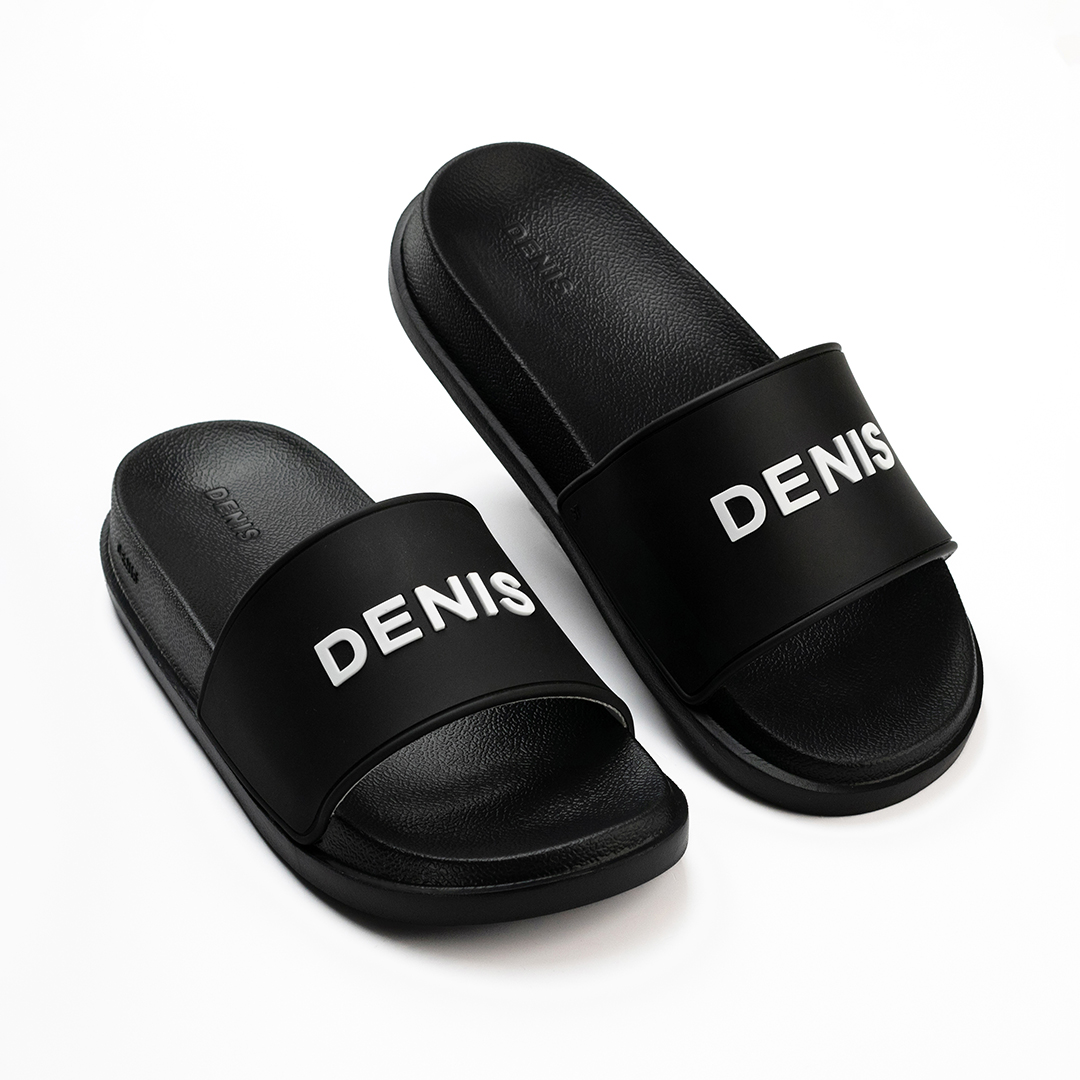 Dép quai ngang Denis Unisex Slipper Màu Đen Cá Tính DN01
