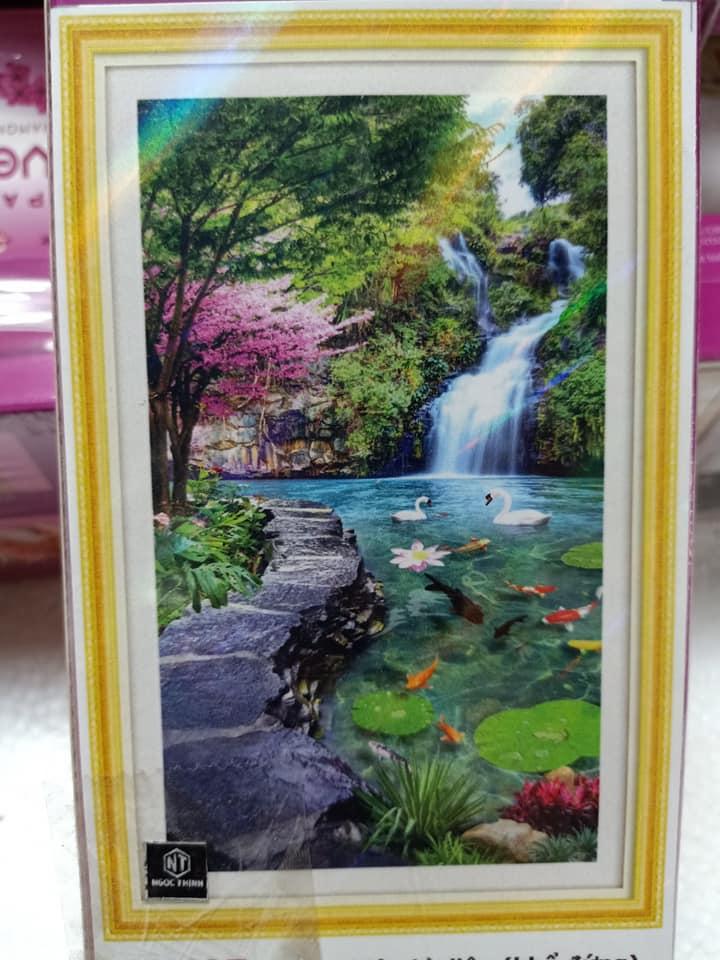 Tranh đính đá phong cảnh Kích thước 60*100cm, Tranh đính đá 3D, Tranh đính đá phong cảnh, Tranh đính đá Phong cảnh thiên nhiên, Tranh đính đá Lavender LV407 Giá rẻ