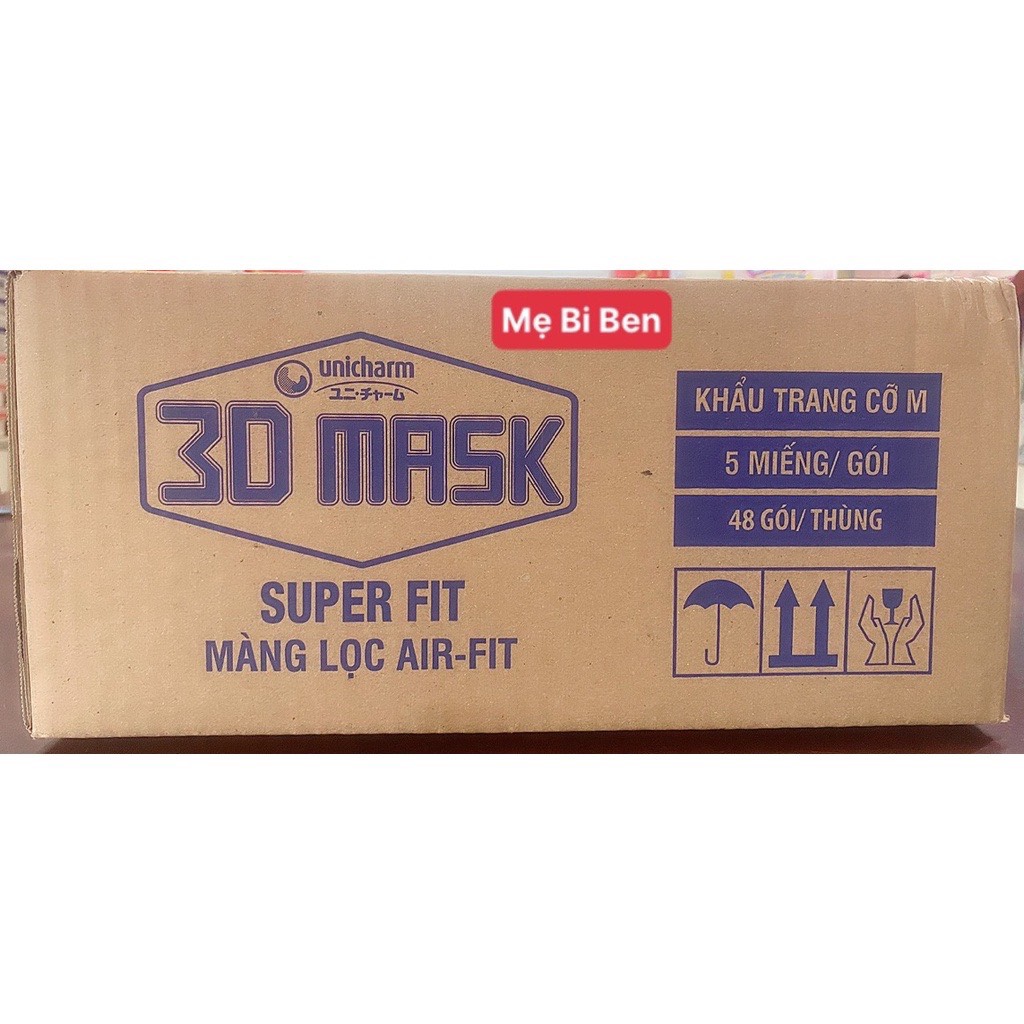 Thùng 48 gói khẩu trang unicharm 3d mask super fit