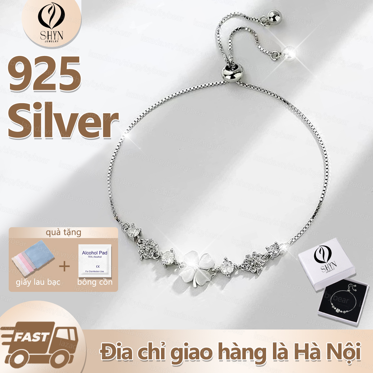 Lắc tay bạc đính đá cá tính trang sức nữ cao cấp ý 925 Lắc tay bạc Phúc Minh Jewelry đá có đính thể điều chỉnh Vòng tay bạc Lắc tay bạcđính đá cá tính White S925 Subtle Bracelet Silver Bạc cao cấp