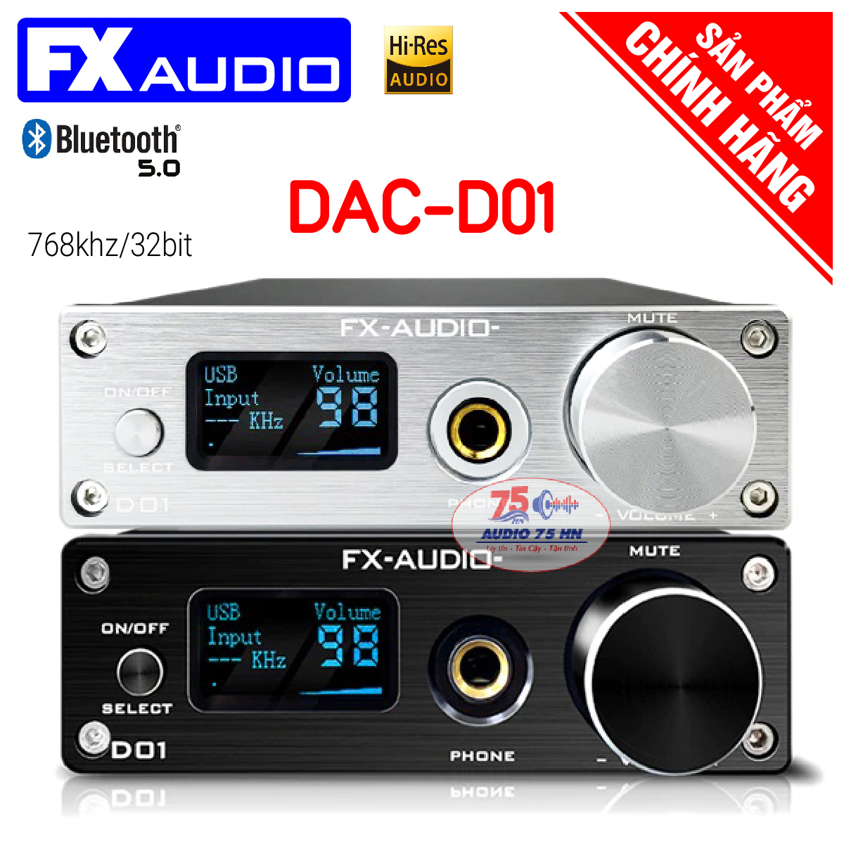 Bộ giải mã DAC FX audio D01 32bit Bluetooth - bản nâng cấp hoàn hảo của X7.