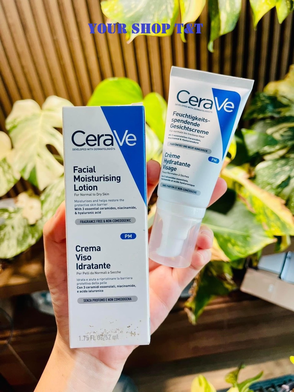 [Hàng Pháp] Kem dưỡng ẩm CRV ban đêm Facial Moisturising Lotion PM siêu lành tính, không mùi, không gây mụn 52ml