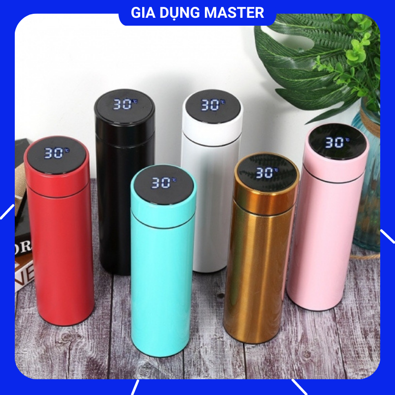 Bình giữ nhiệt Inox 304 cao cấp, có đèn Led hiển thị nhiệt độ, dung tích 500ml