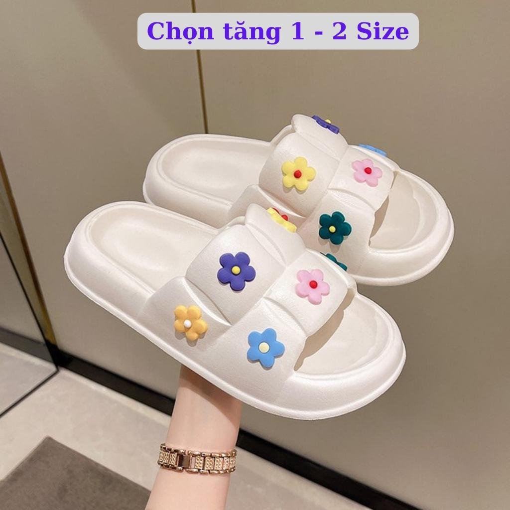 Dép bánh mì nữ độn đế CHAO Hoa chọn tăng 1 size