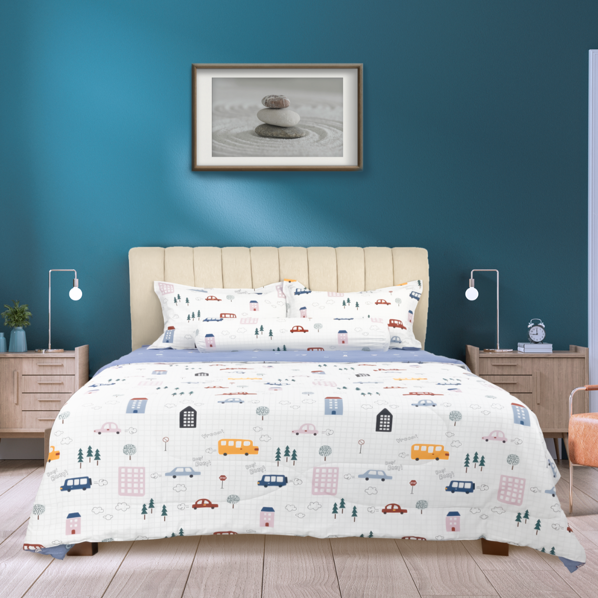 Bộ ga giường áo gối kèm mền Stefani cotton nhung 5 món mềm mại nhiều mẫu mới 2023 1m2, 1m4, 1m6, 1m8x2m