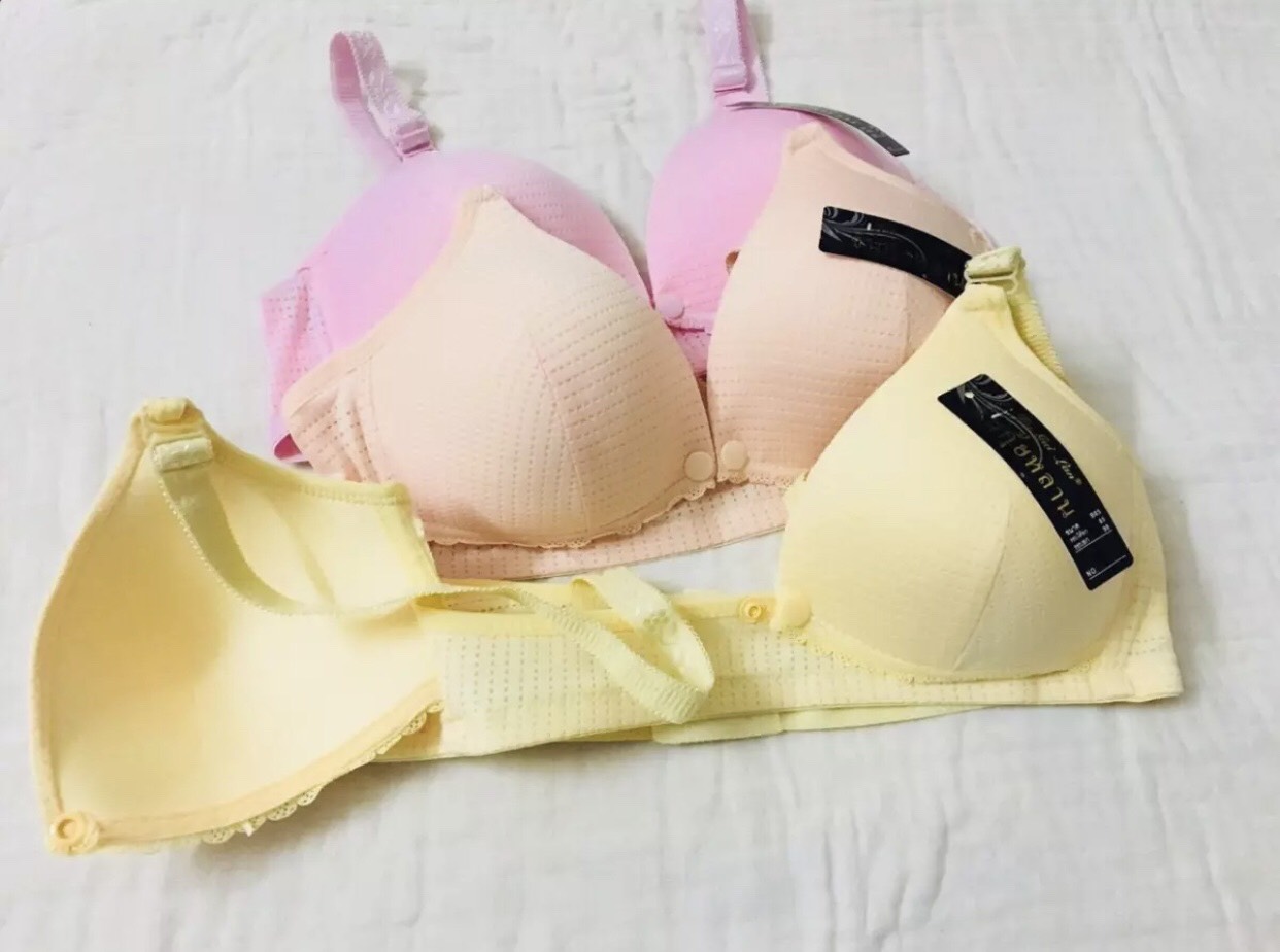 Áo lót bầu / Áo ngực bầu cho con bú mở cúc tiện lợi (mẫu Thông hơi)