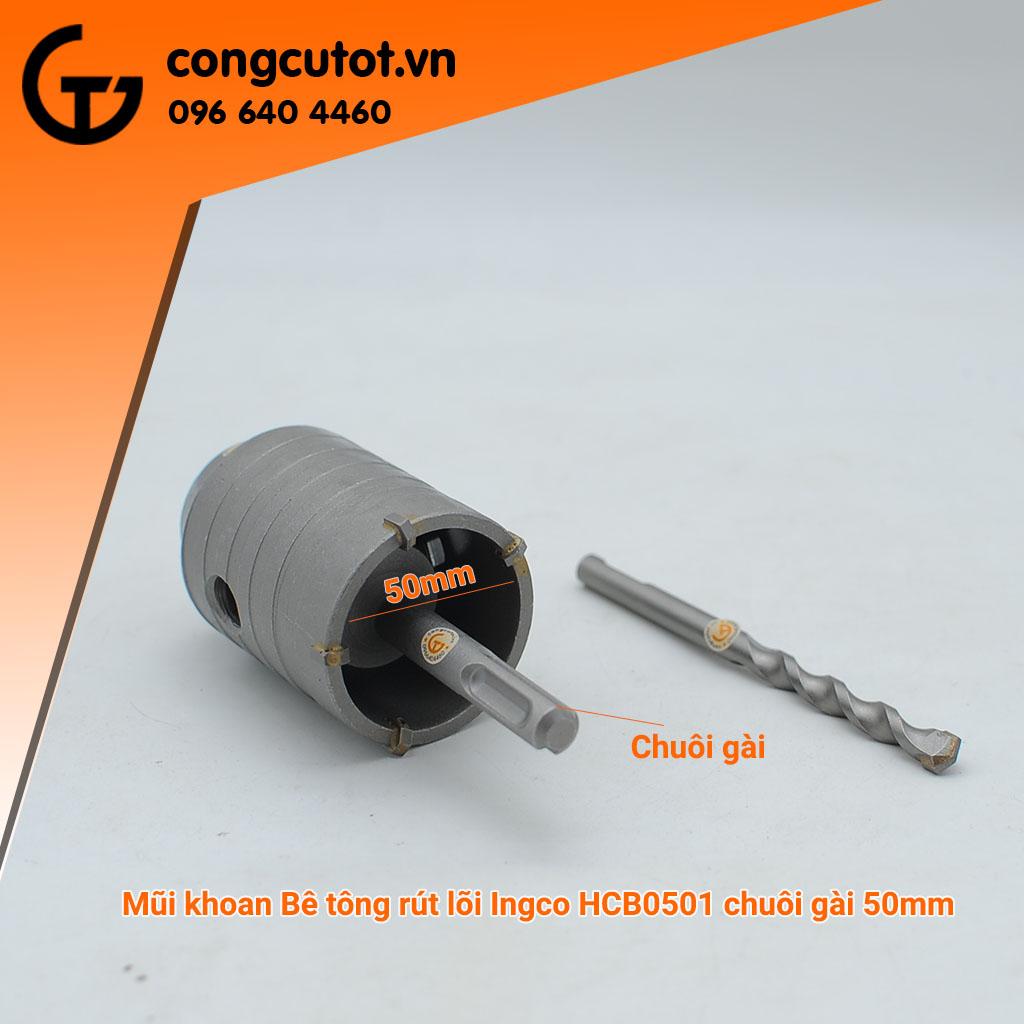 Bộ mũi khoét bê tông chuôi gài 50mm ingco hcb0501