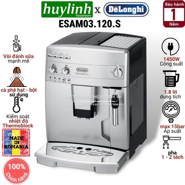 Máy pha cà phê tự động delonghi esam03.120.s