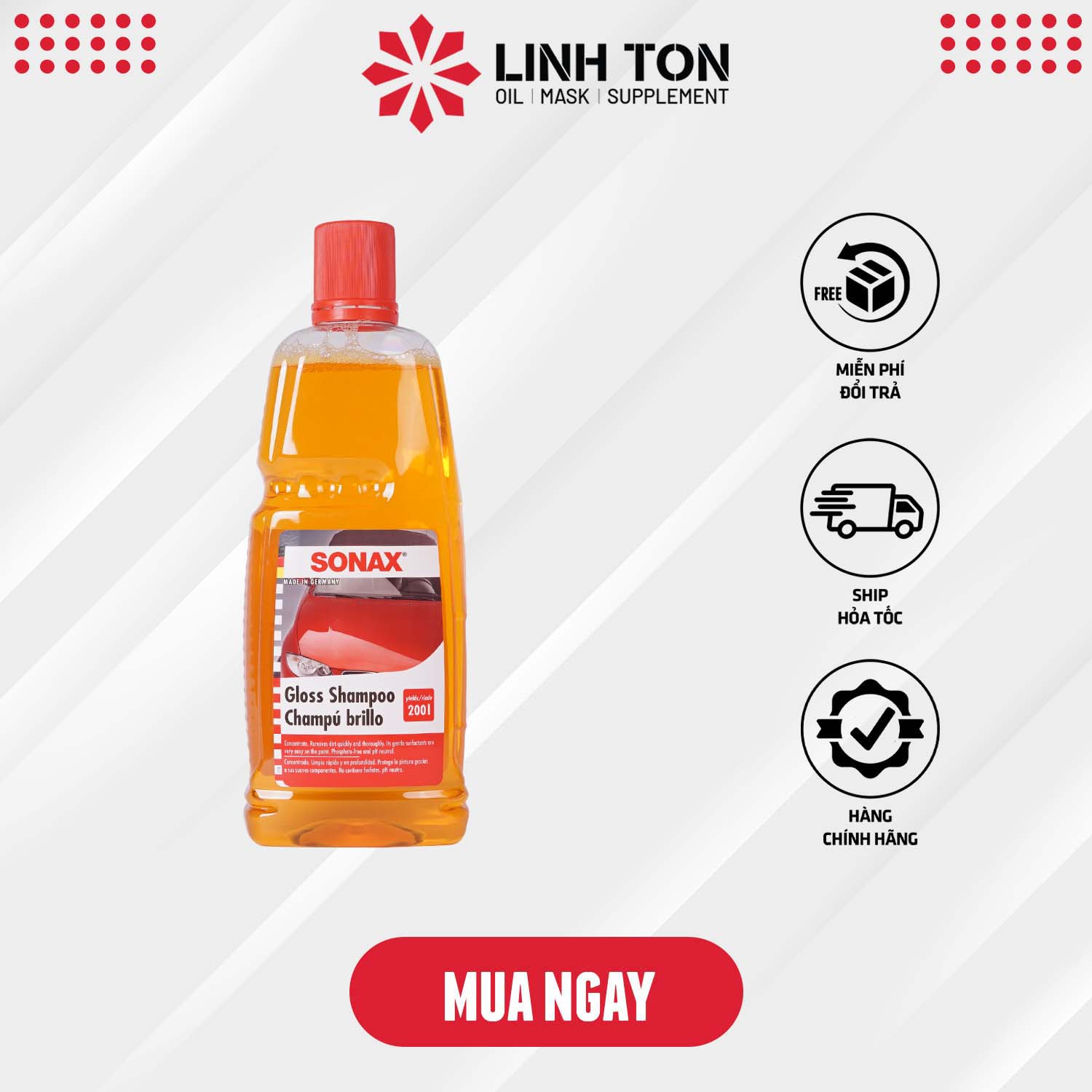 Nước rửa xe nhập khẩu SONAX Gloss Shampoo Concentrate
