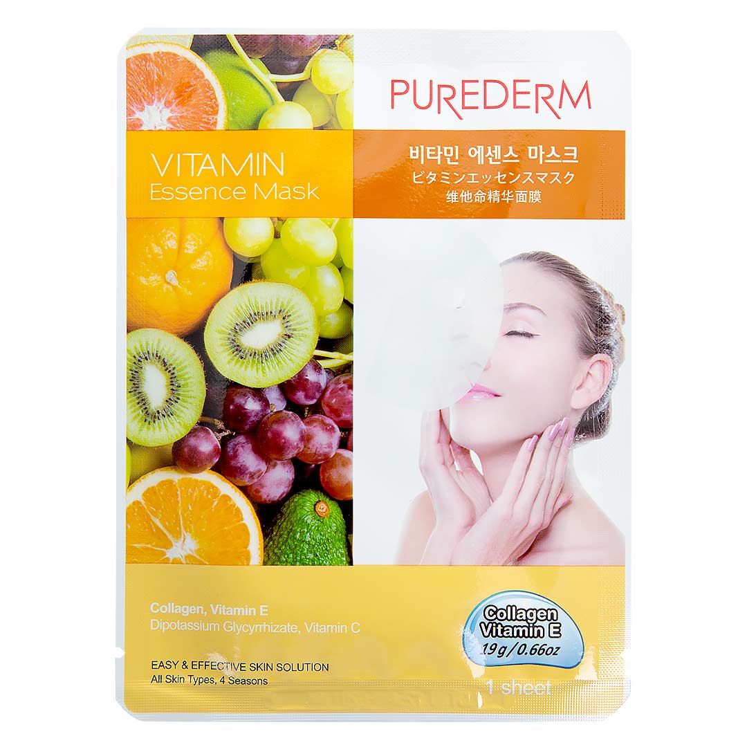 Mặt nạ dưỡng da Purederm collagen Vitamin Essence Mask 23g - Tinh chất Vitamin C