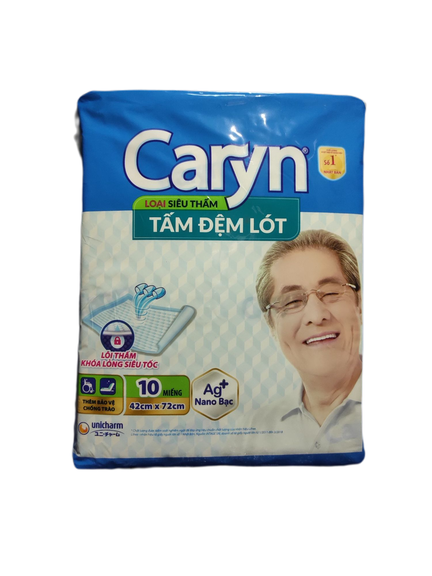 Tấm đệm lót Caryn L10 (Size: 42cm x 72cm; 10 miếng).
