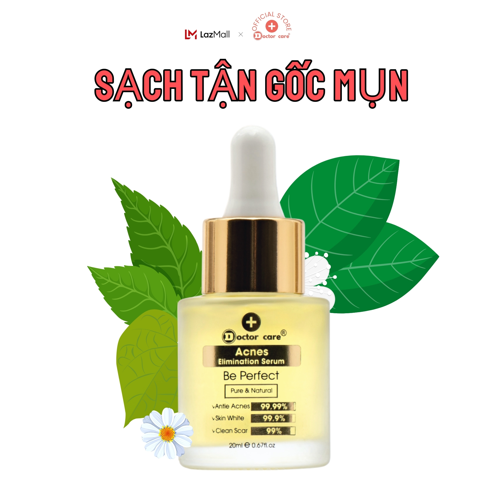 Serum giảm Mụn ẩn , Mụn đầu đen, Mụn thâm Doctor Care Acnes Elimination 20ml