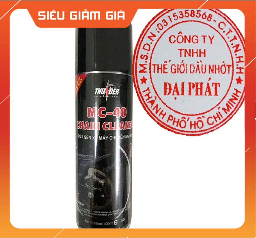 Chai rửa sên thunder mc - 40 chain cleaner