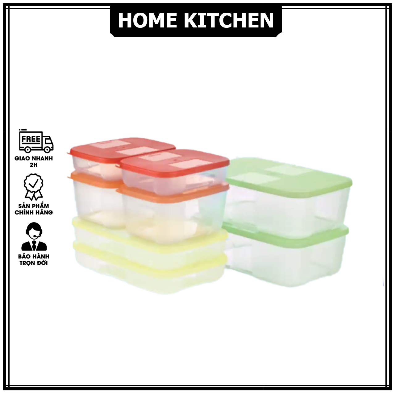 Bộ hộp trữ đông Colorful set 8 - Tupperware