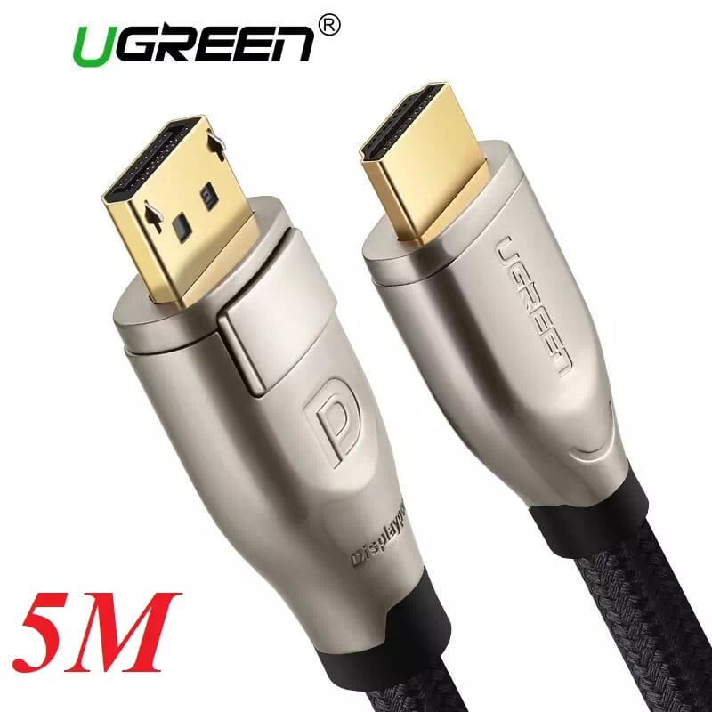Ugreen 40436 5m màu đen cáp chuyển đổi displayport 1.2 sang hdmi 2.0 cao cấp dp111