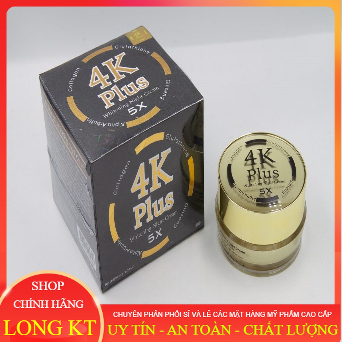 - Kem Face Dưỡng Trắng Da 4K Plus Đen 5x Thái Lan - Siêu phẩm Kem 4K Plus Đen face dưỡng trắng da ban đêm dưỡng trắng chuyên sâu Thái Lan