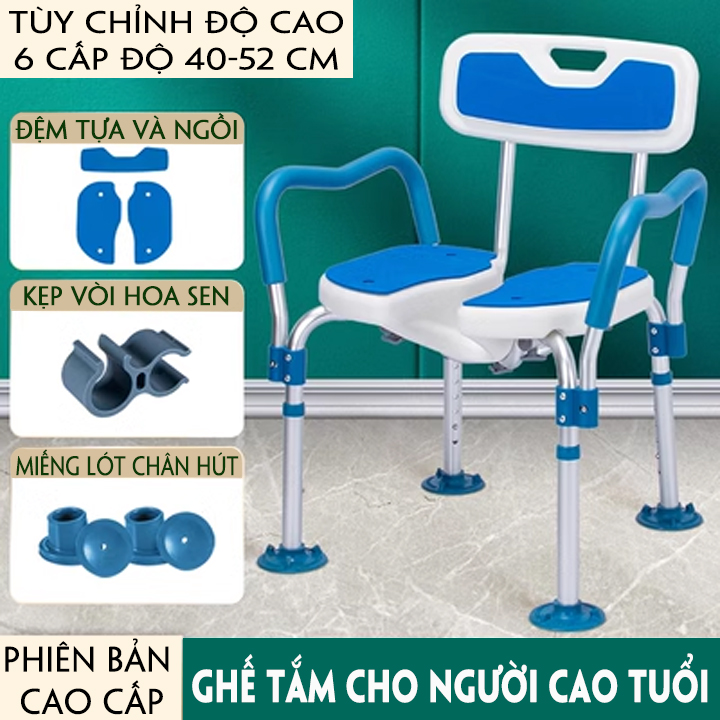 Ghế tắm cho người già, người bệnh mẫu mới KO197
