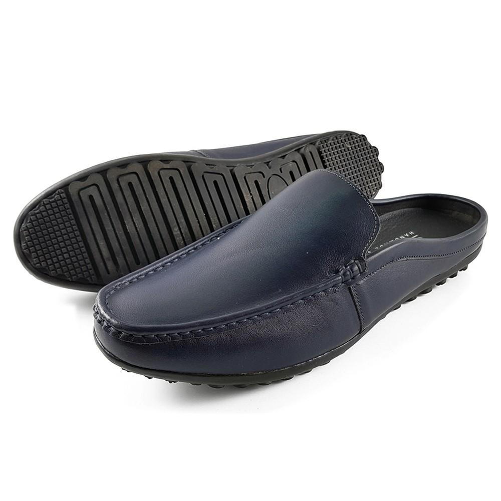 Sabo Da Nam Giày Sục Nam Da Bò Nguyên Tấm Ensado SU0413 (Xanh)