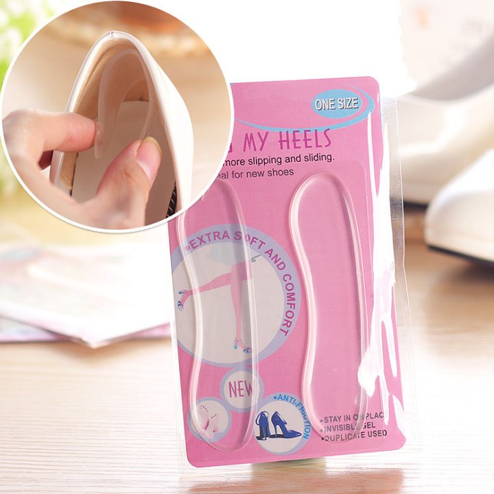 Set 2 Miếng lót giày silicon chống trầy gót sau và chống tuột gót - lót gót giày silicon