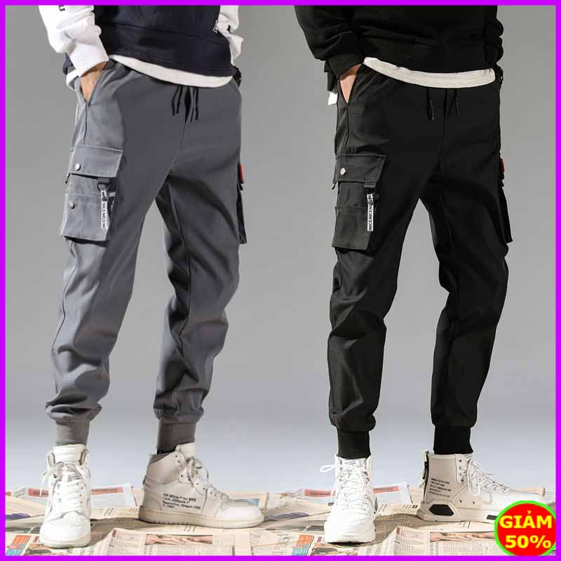 Quần jogger nam [ FREESHIP ]  Quần thể thao nam mã TT33 chất vải kaki túi hộp mềm mại kiểu bó ống Hàn Quốc đẹp ống dài 01