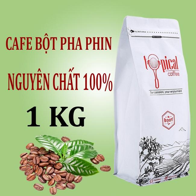 Cà phê pha phin - typical coffee body 1kg - dạng bột - cafe rang xay mộc sạch nguyên chất 100%