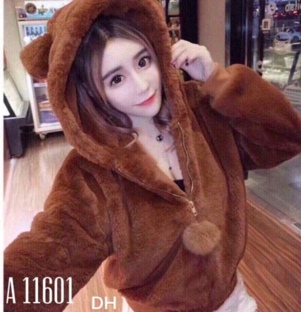 Nguyen Hang LUxury [ Hot Trend 2020] ( KÈM ẢNH THẬT) ÁO KHOÁC LÔNG CỪU TAI GẤU KHÓA QUẢ BÔNG THỜI TRANG HÀN QUỐC