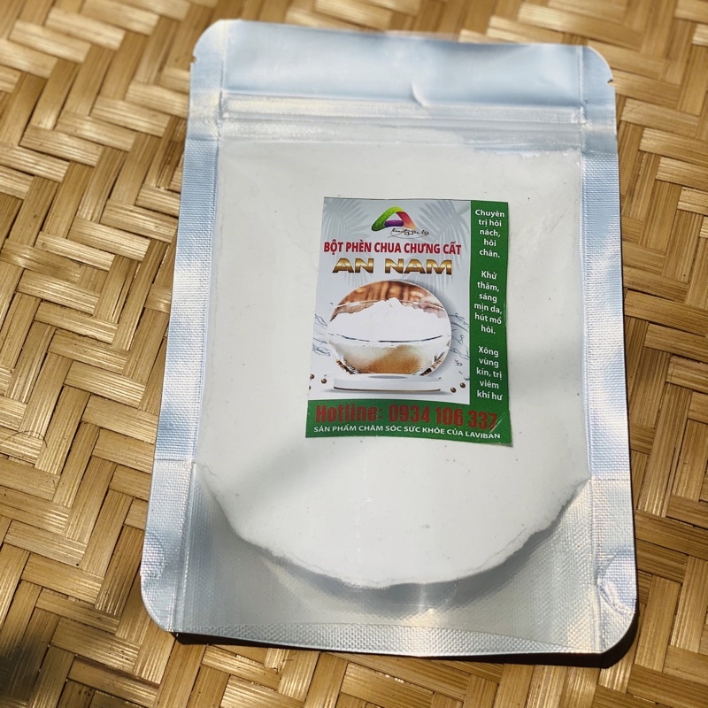 Bột phèn chua đã chưng cất ngăn giảm mồ hôi nách,hôi chân