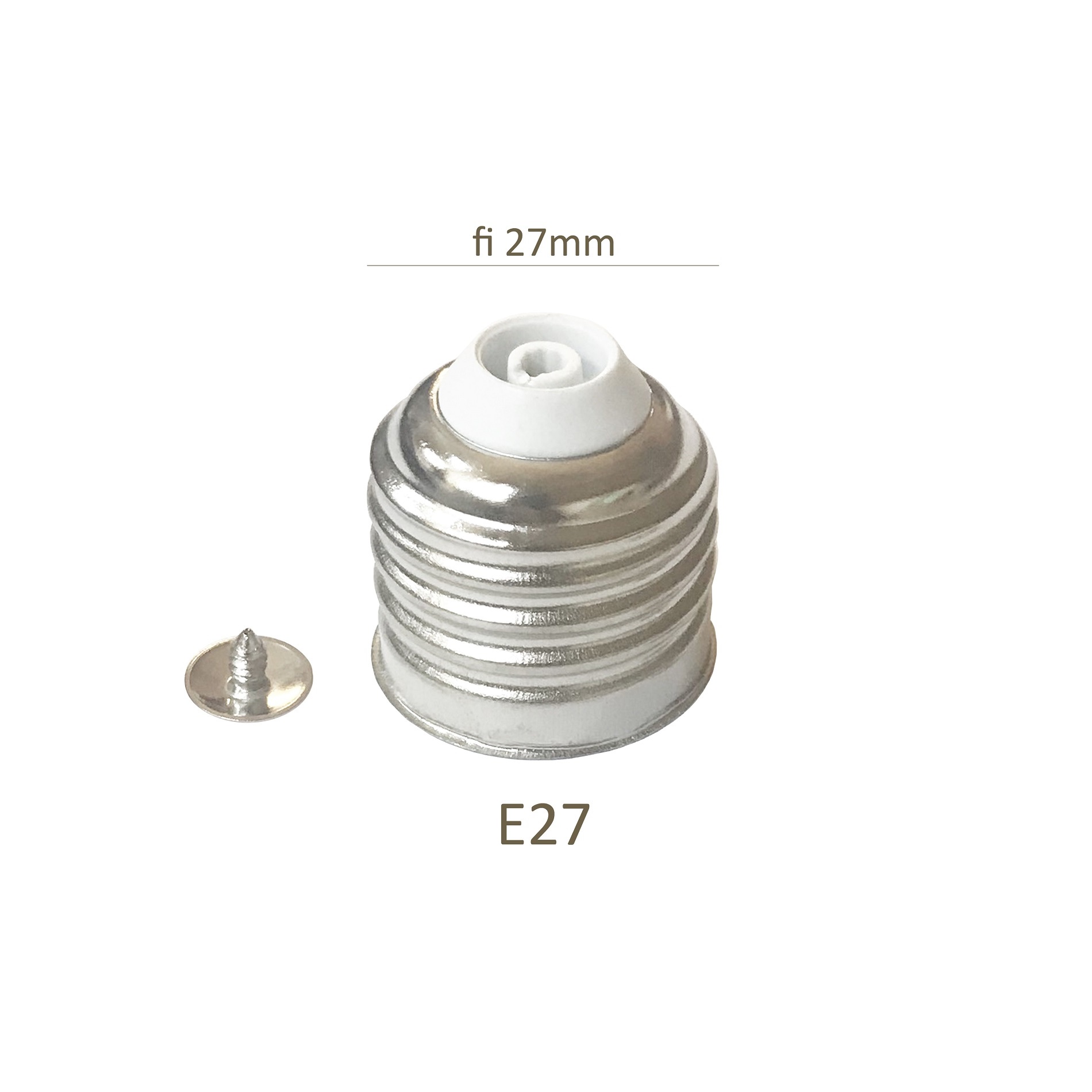 10 đuôi bóng đèn E27 đui xoáy lắp ráp thay thế đuôi bóng đèn Led kèm đinh đuôi Posson E27+T