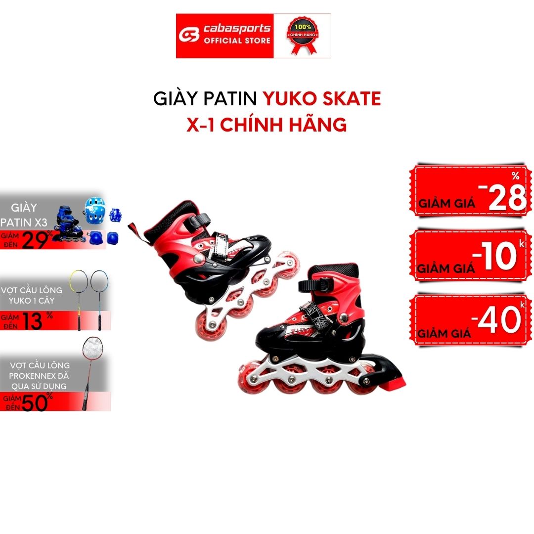 Giày patin yuko skate x-1 giá rẻ chính hãng 4 bánh cao cấp