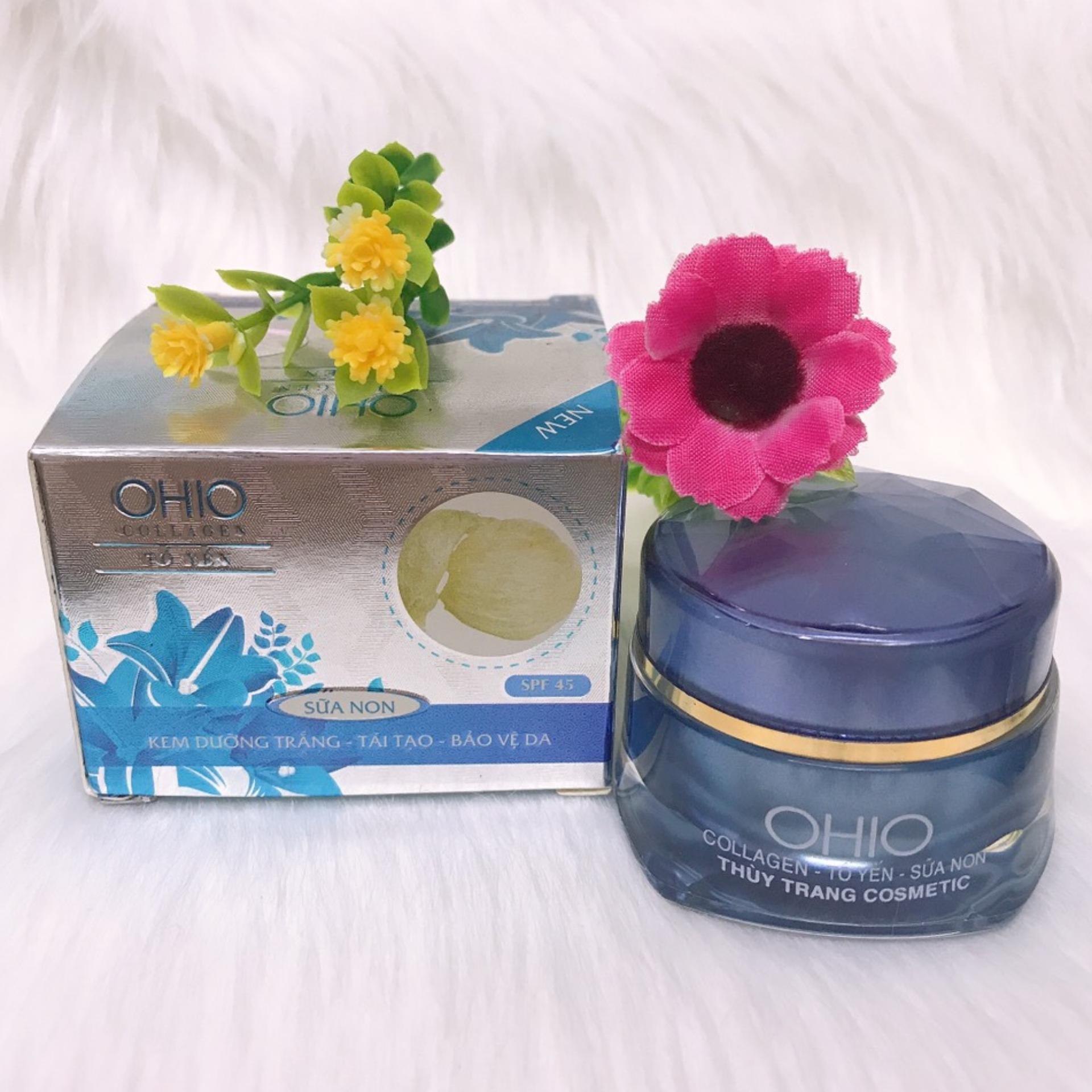 [HCM]Kem dưỡng trắng Tái tạo Bảo vệ da dưỡng chất Collagen và Tổ yến OHIO (18g)