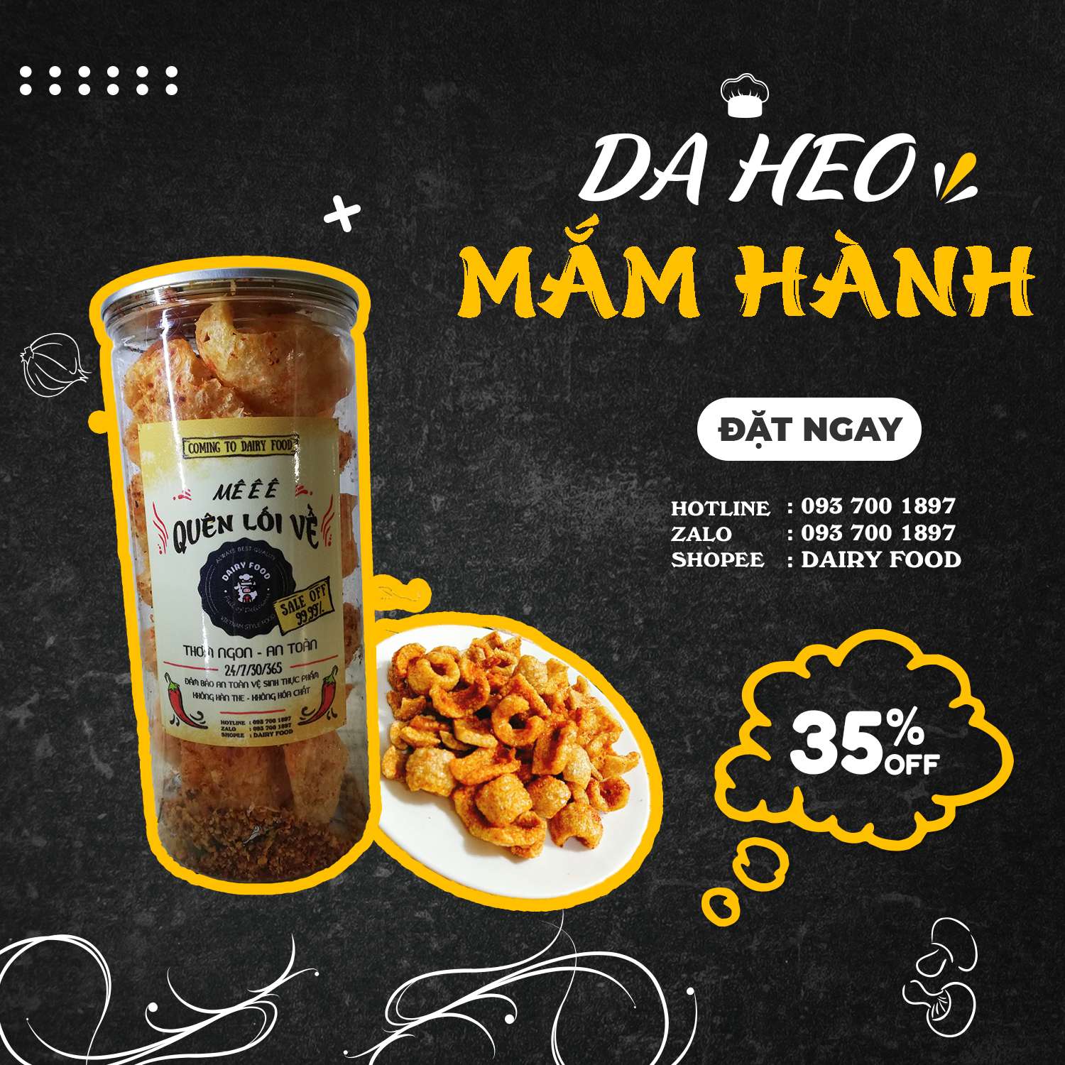 Da heo mắm hành 160g - đồ ăn vặt đóng hộp giá rẻ - ăn vặt dairy food