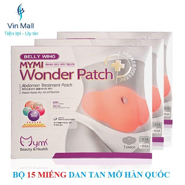 Bộ 15 miếng dán tan mỡ bụng mymi wonder patch hàn quốc