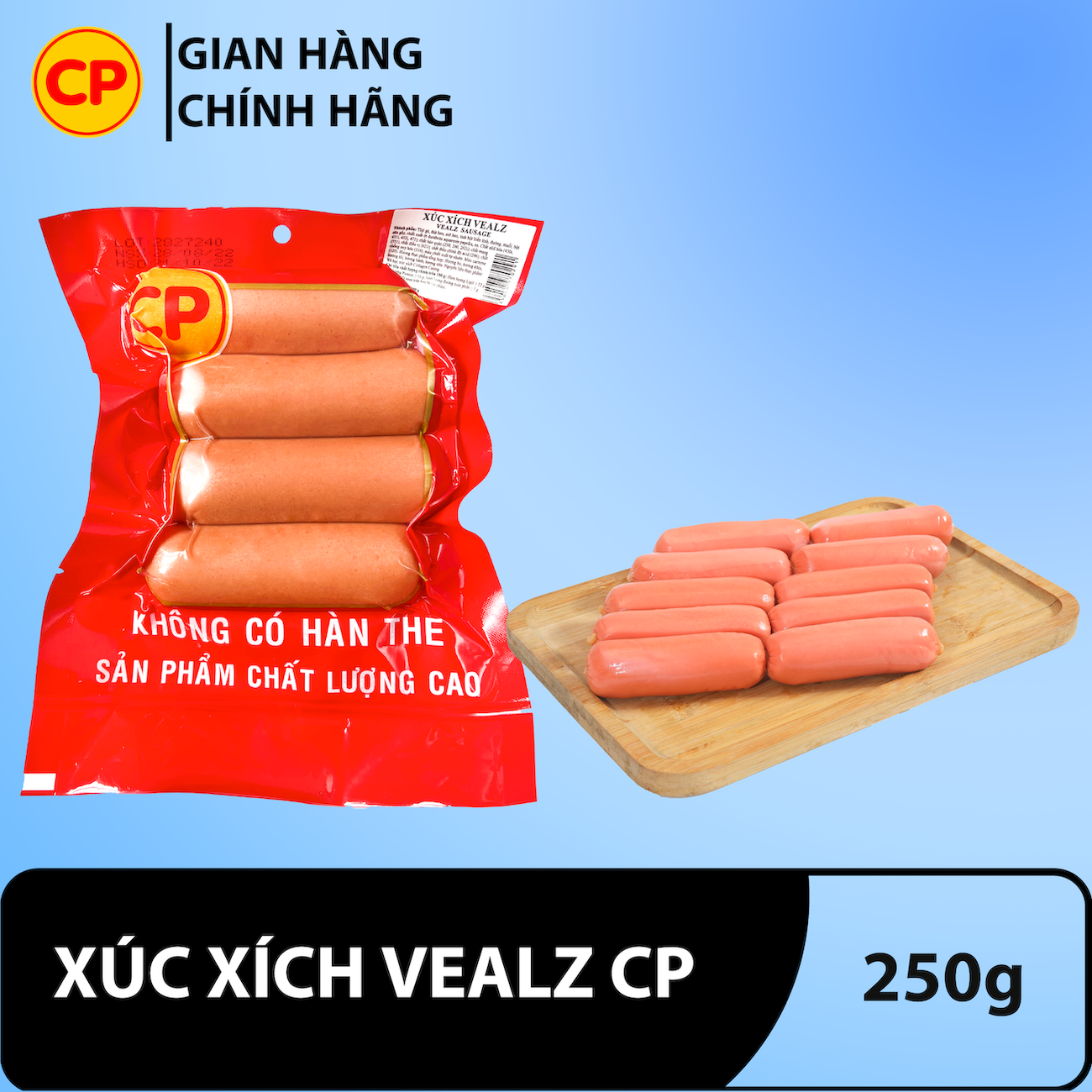 Xúc xích vealz 250g - xúc xích tươi cp
