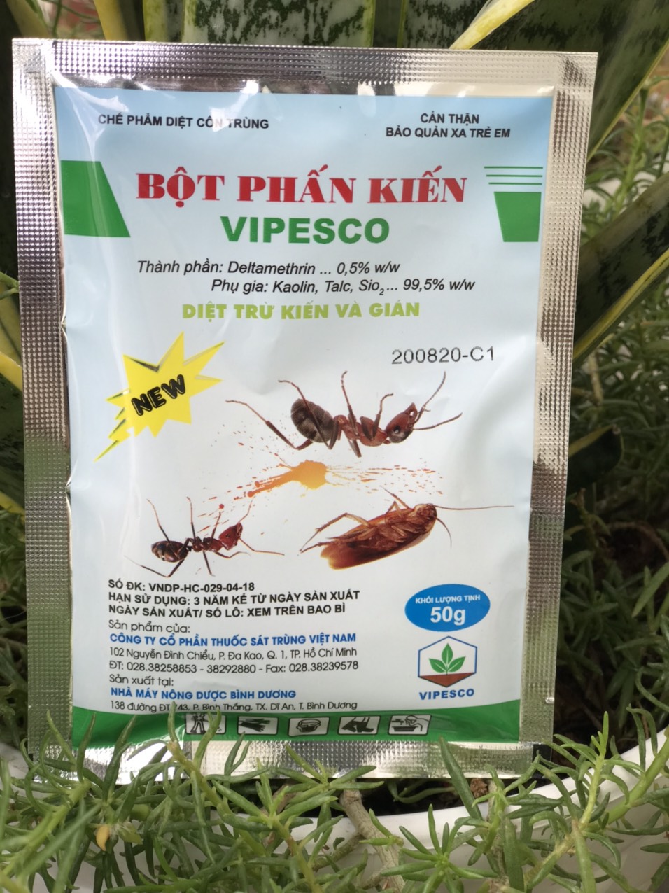 Bột phấn diệt kiến vipesco gói 50gr