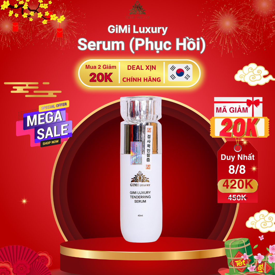 (Chính Hãng 100%) Serum Ban Ngày GiMi Luxury Hàn Quốc (Tenderring Cream 40ml) Dưỡng trắng và phục hồ