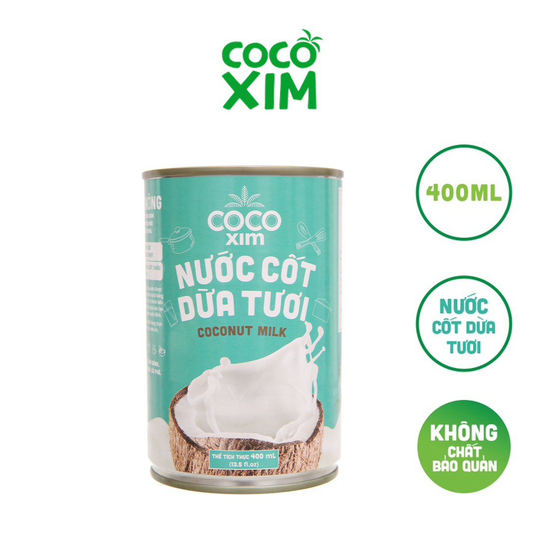 Nước cốt dừa tươi Cocoxim - Lon 400ml