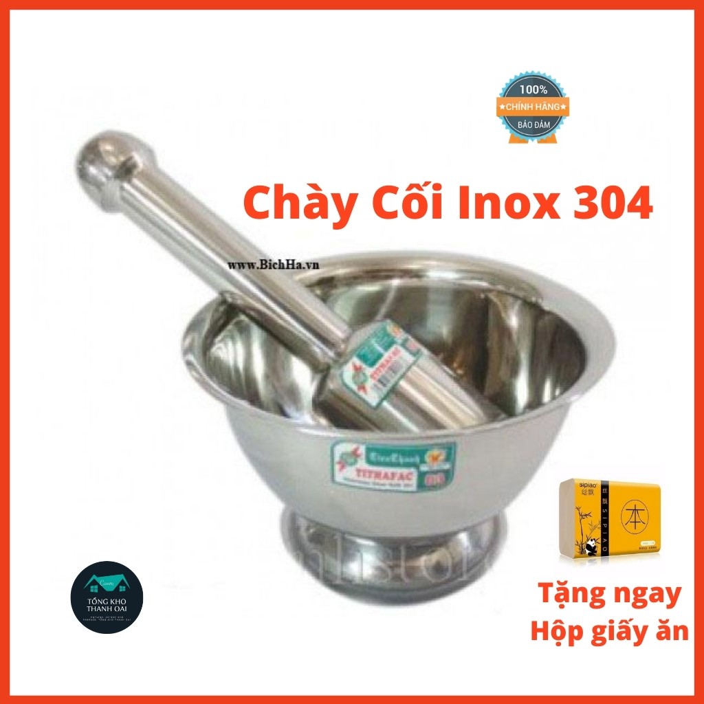 Bộ chày cối inox 304 hàng loại 1
