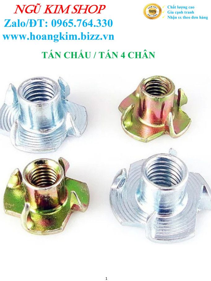 Tán chấu _ tán 4 chân m4, m5, m6, m8