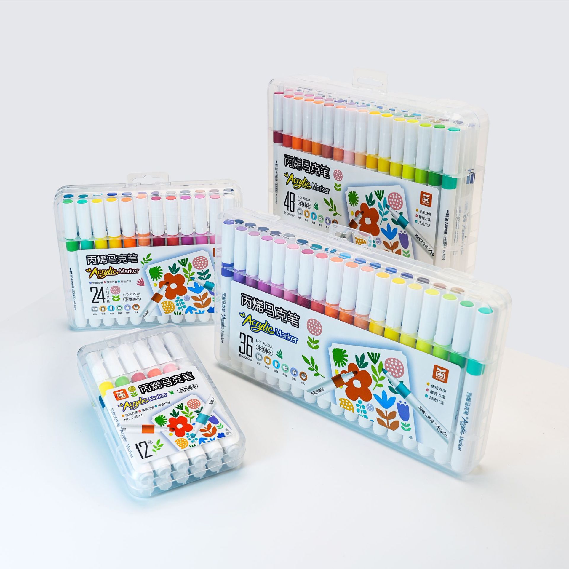  HỘP BÚT MÀU ACRYLIC 24 CÂY   36 CÂY   48 CÂY   60 CÂY 