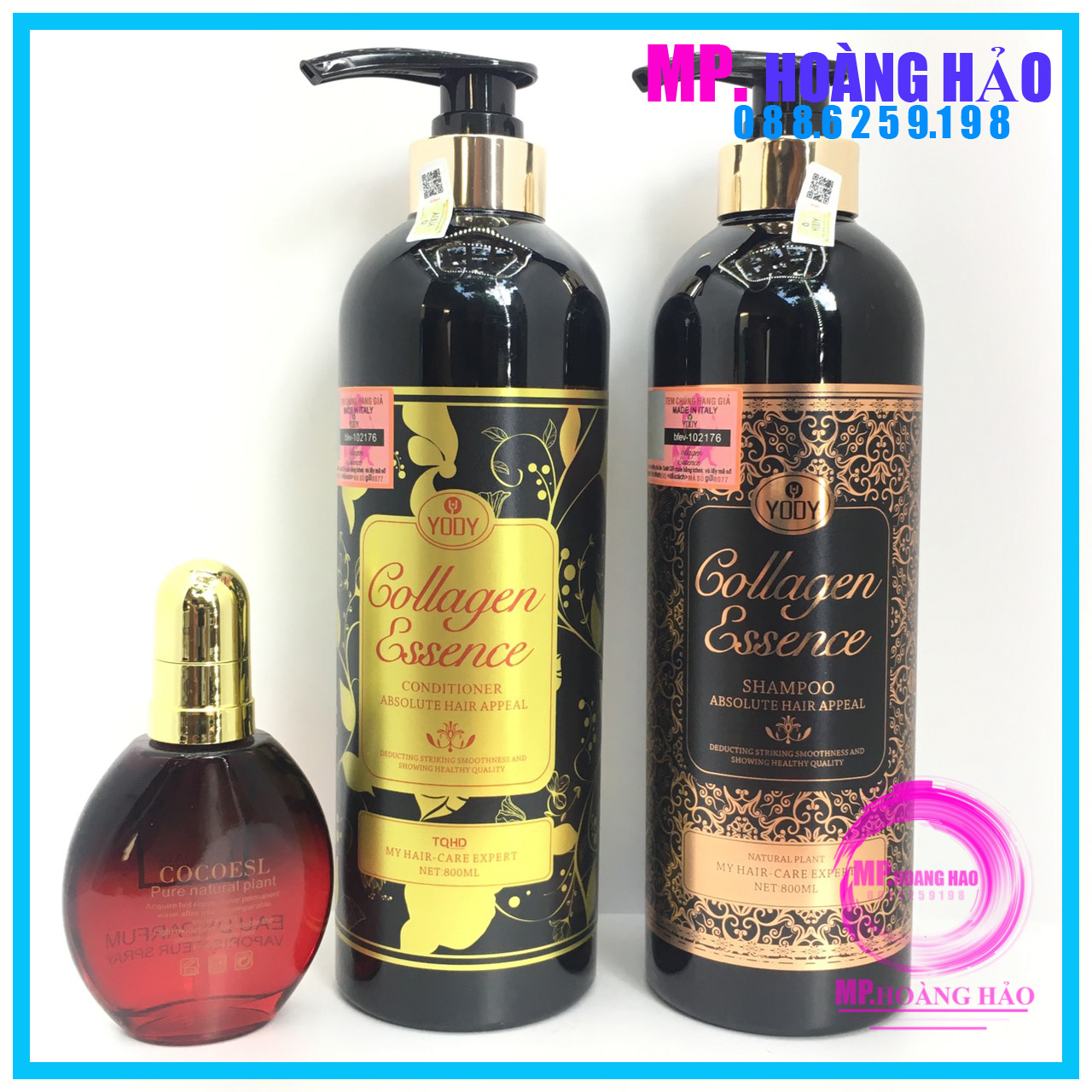 [ HOT] Căp Dầu Gội Xả  Cao Cấp Collagen Essence - 850ml Tặng Kèm Tinh Dầu