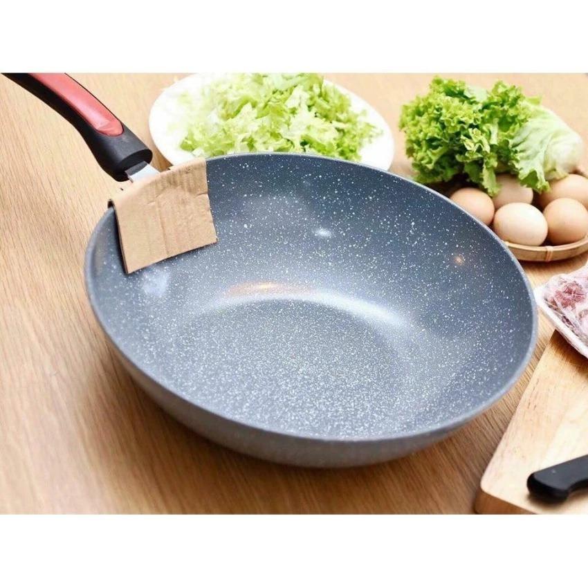 Chảo vân đá sâu lòng chống dính size 32cm dùng cho mọi bếp ăn