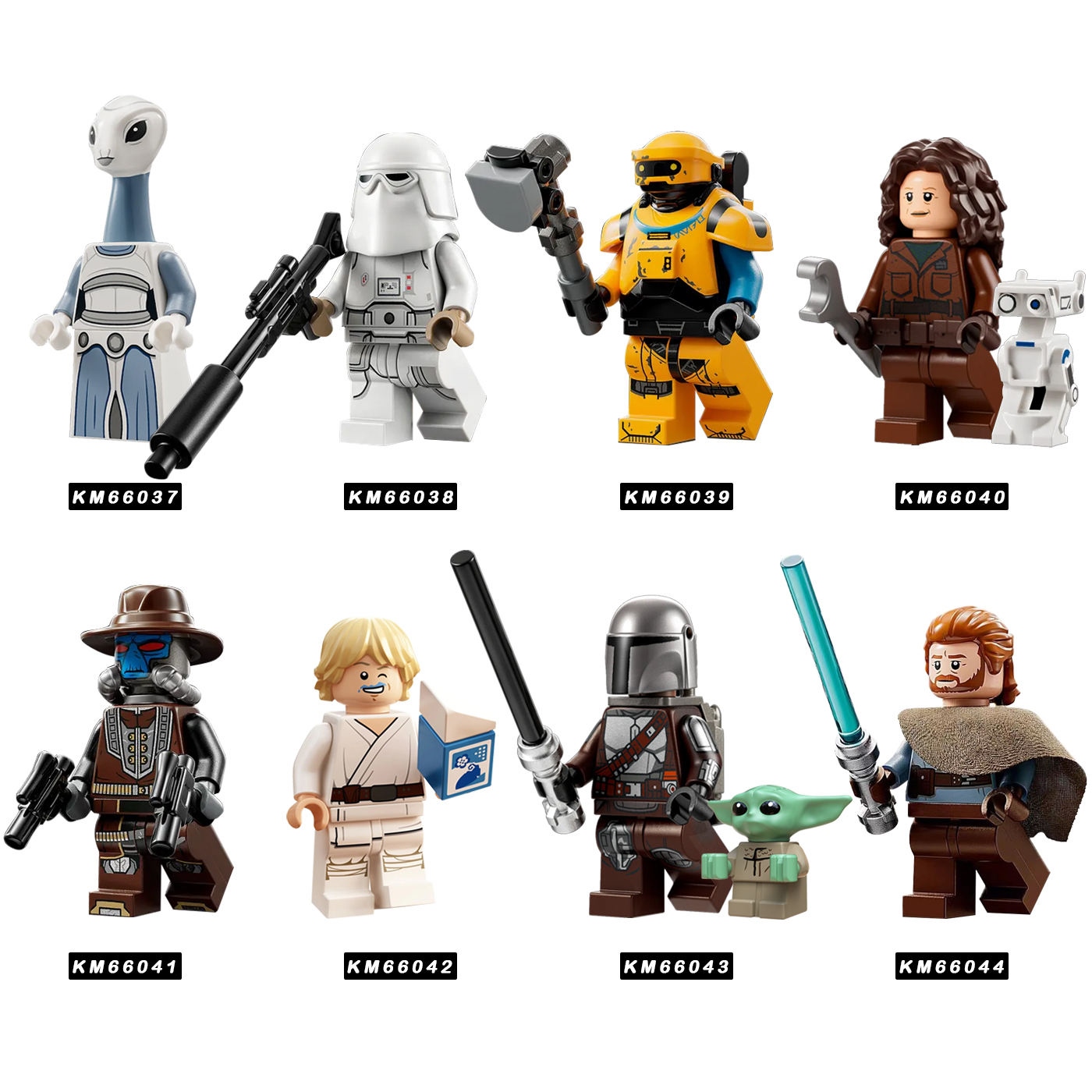 Compatible with LEGO Star Wars The Mandalorian Snowtrooper Luke Skywalker Obi-Wan assembled building block minifigures 【SEY】