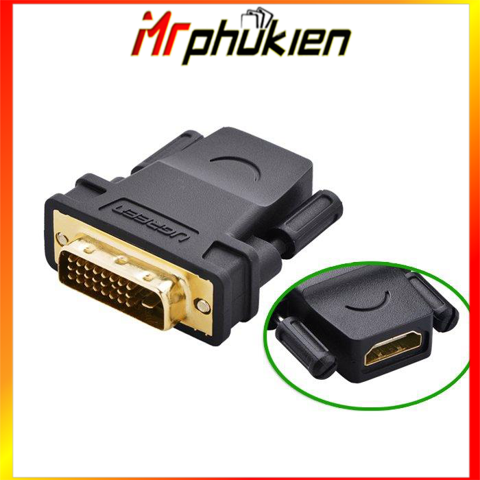 Đầu chuyển hdmi sang dvi 24+1 chính hãng ugreen 20124 - mrcomputer