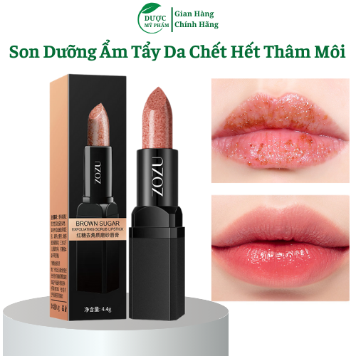 Son khử thâm môi Tẩy Tế Bào Chết Môi ZoZu Chiết Xuất Đường Nâu Dưỡng Môi Cải Thiện Khô Vết Nứt Son Dưỡng Môi làm hồng môi 5G