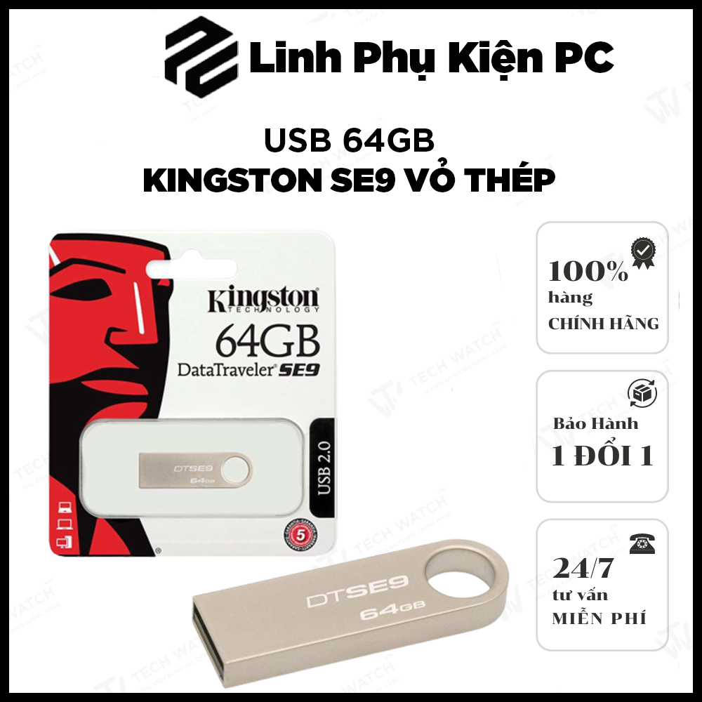 Usb 64gb kingston se9 vỏ thép