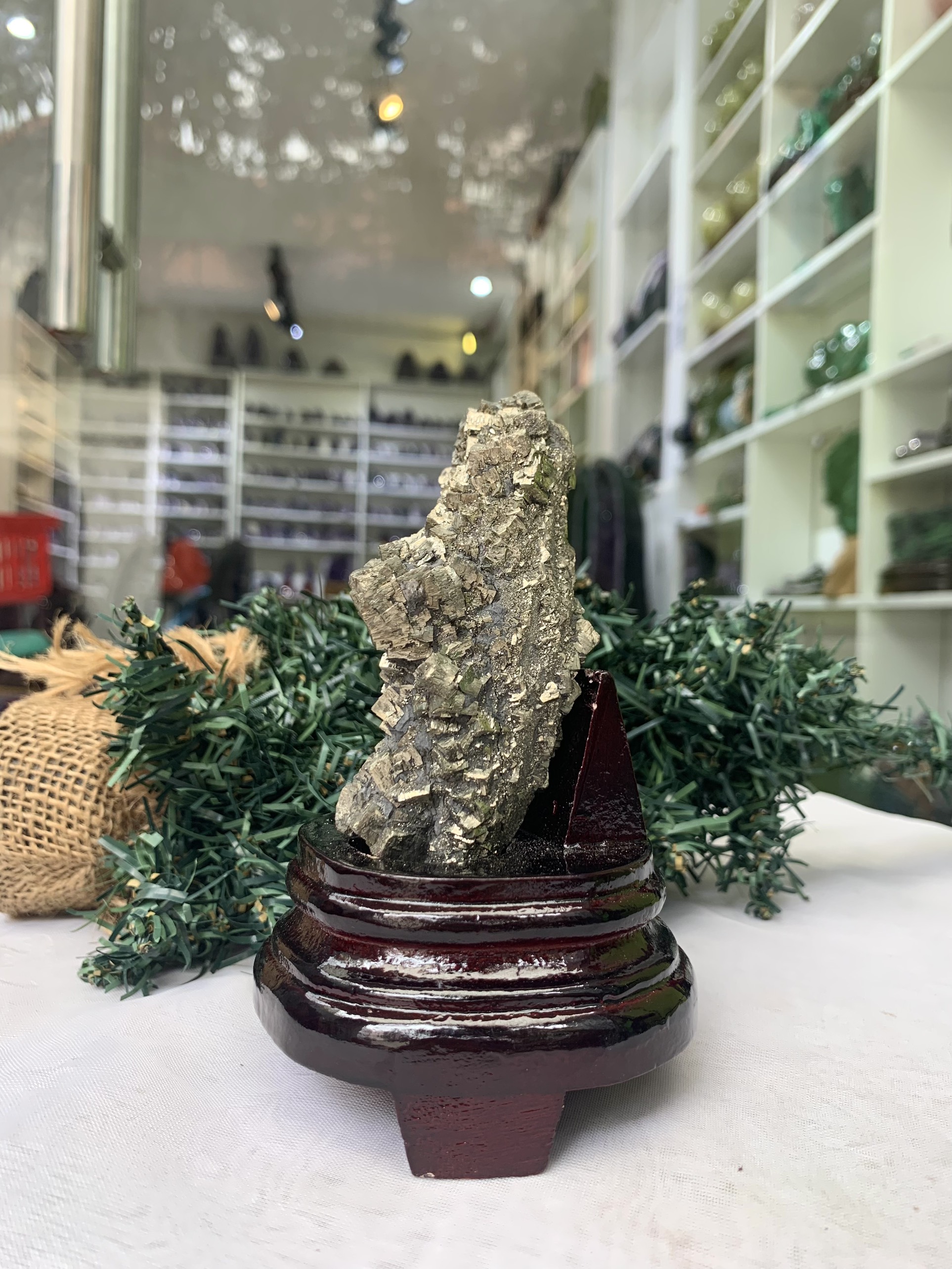 Đá vàng găm – pyrite, kt: c13xn6 cm , 0,460 kg | cada decor