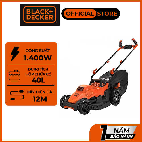 [Trả góp 0%] Máy cắt cỏ xe đẩy 1400W - 34mm Black & Decker BEMW461BH-B1