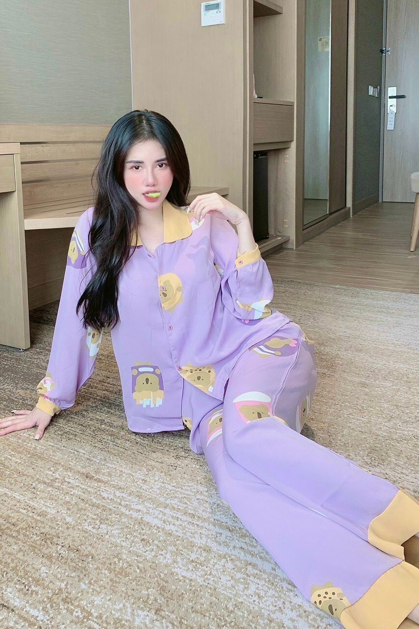 Đồ Bộ Lụa MANGO Tay Dài thiết kế {Ảnh+Video Thật} ❤️Pijama Mango Lụa Đồ Ngủ MẪU MỚI HOT💋 Xưởng chuyên sỉ pijama nữ giá rẻ ❤️ Đồ bộ nữ ❤️ Bộ ❤️ Nữ ❤️p1
